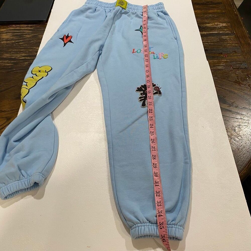 Lollapalooza Blue Graphic Sweatpants Size L Streetwear Y2K Joggers - Picture 7 of 10